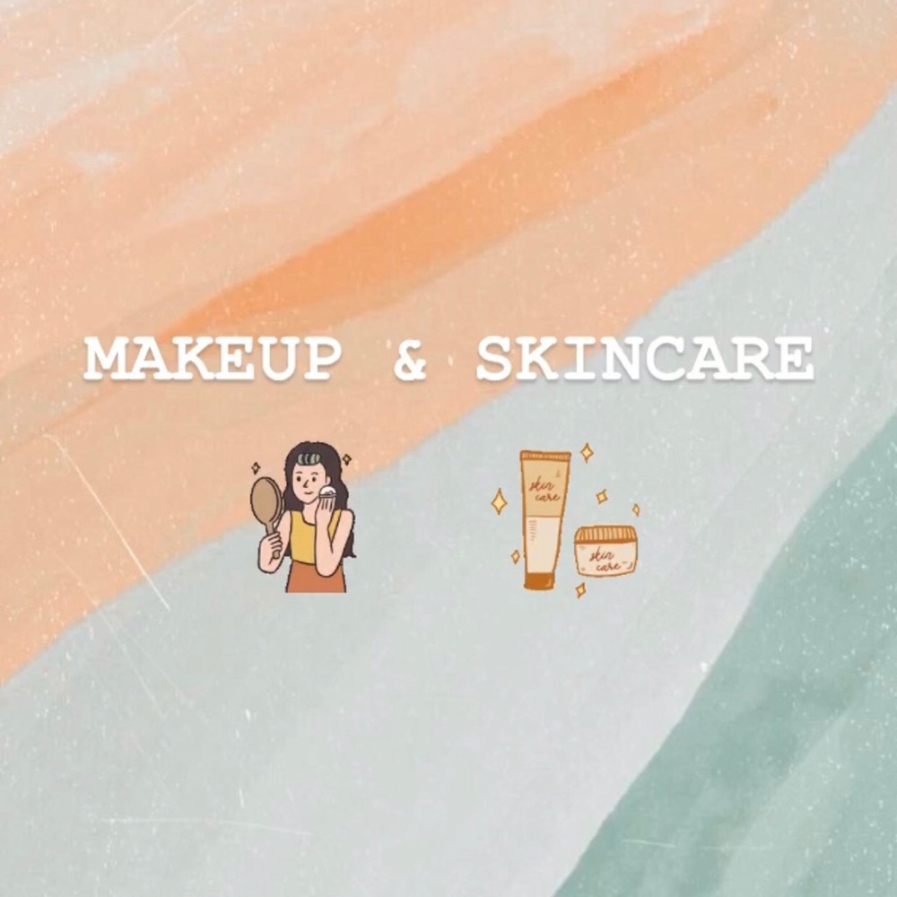 makeup and skincare items listed below